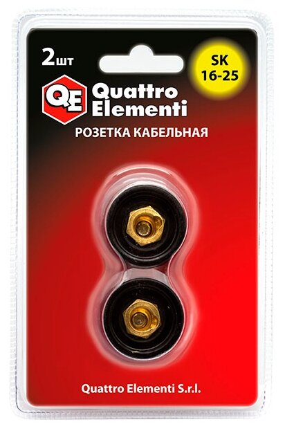 Кабельный разъем QUATTRO ELEMENTI SК 16-25, до 200 А/45В, 2 шт - фотография № 1