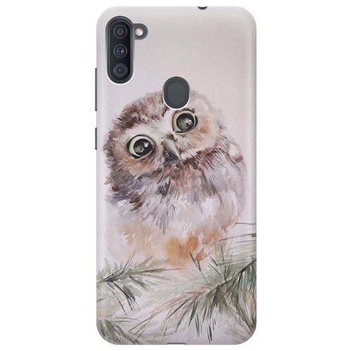 фото Чехол - накладка artcolor для samsung galaxy a11 с принтом "совенок" re:pa