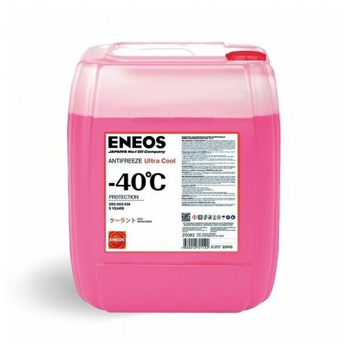 Жидкость Охлаждающая Antifreeze Ultra Cool -40°c (Pink) G12+ 20кг ENEOS арт. Z0082