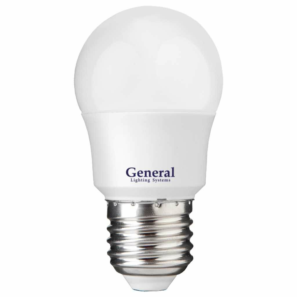 Лампа светодиодная E27 8 Вт 230 В шар 2700 К свет теплый белый General Lighting Systems GLDEN-G45F