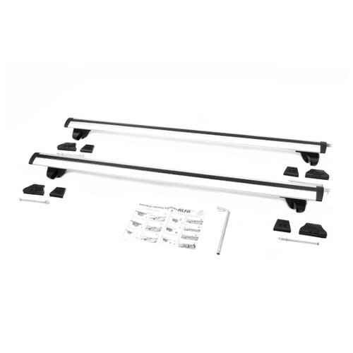 фото Багажник amos alfa на рейлинги lifan x60 (2012-по н.в.), 1.2 м серебристый