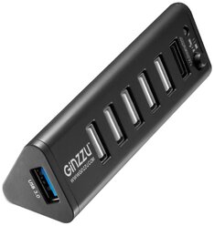 USB- концентратор GiNZZU GR-315UB, разъемов: 7, черный
