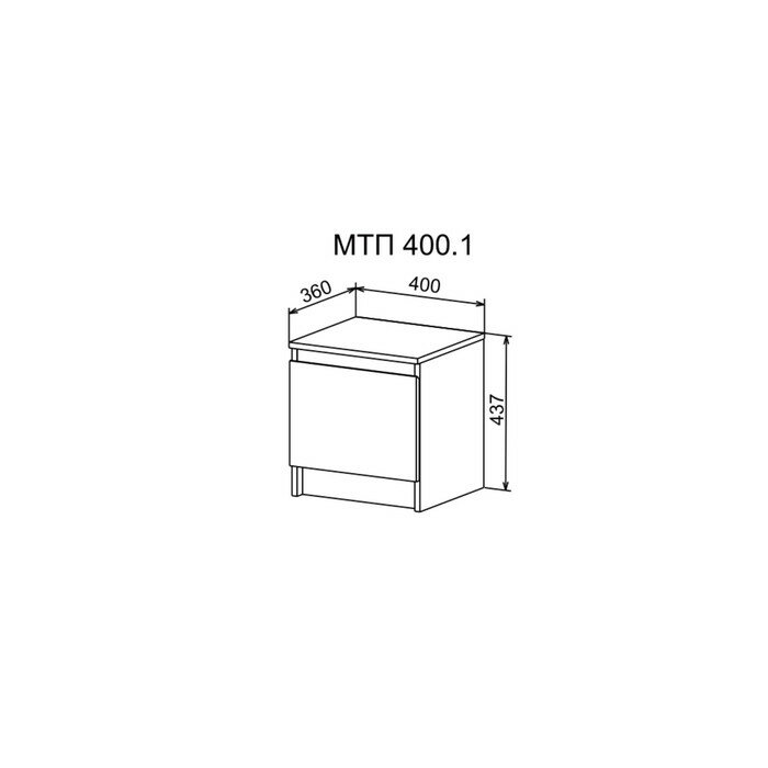 МС Марли Тумба МТП 400.1 левый дуб бунратти/белый глянец; 33737 - фотография № 4