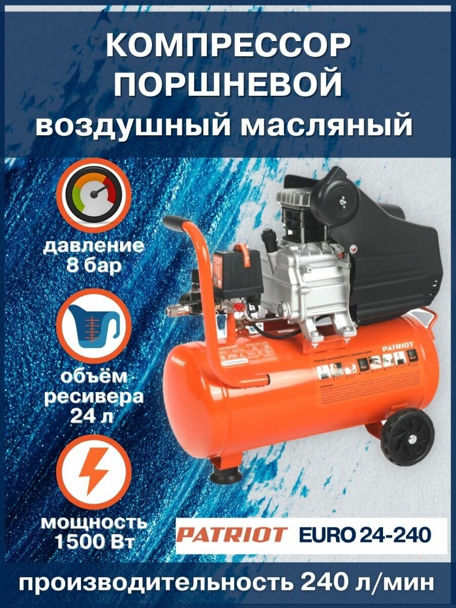 Компрессор масляный PATRIOT Euro 24-240 24 л 15 кВт