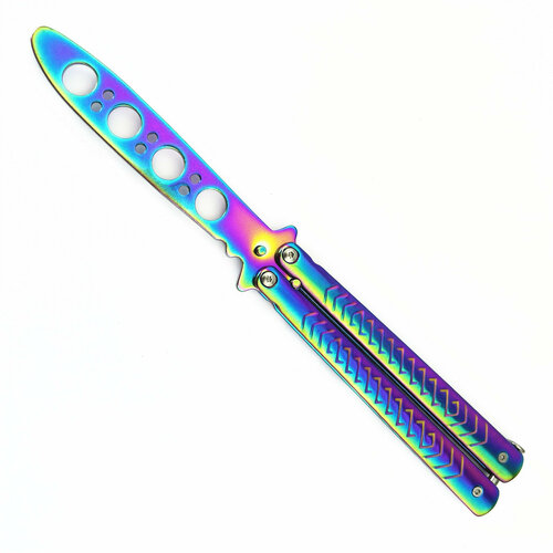 нож тренировочный зеленый Тренировочный нож-бабочка (балисонг) цвет градиент