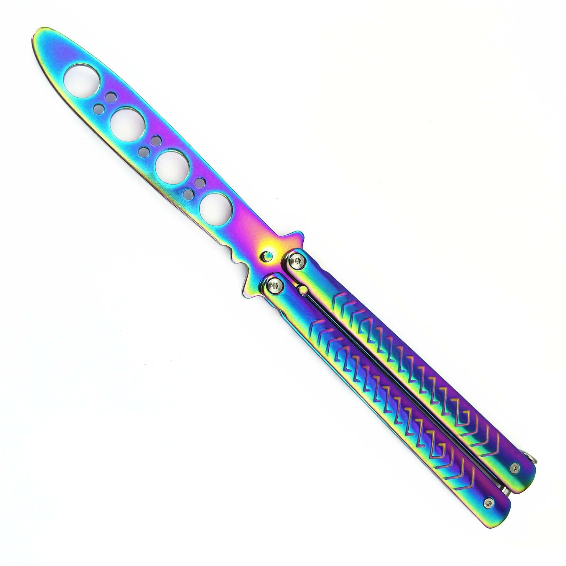 Тренировочный нож-бабочка (балисонг) цвет градиент