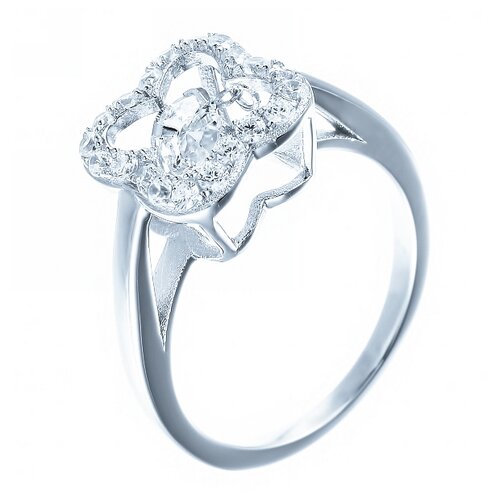 фото Element47 кольцо из серебра 925 пробы с кубическим цирконием ml02659a_ko_001_wg, размер 16.75