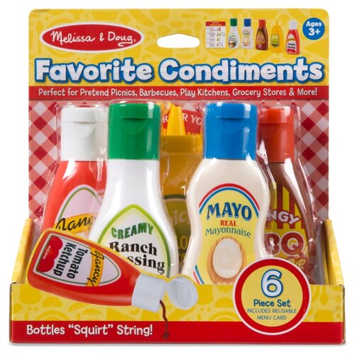 фото Набор продуктов melissa & doug favorite condiments 4317 красный/белый/желтый