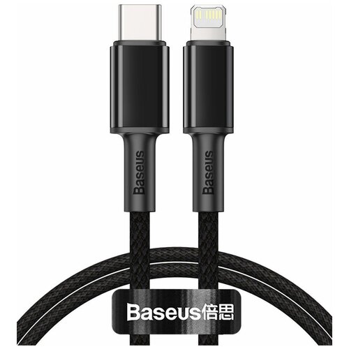 Кабель Baseus High Density Braided Fast Charging Data Cable Type-C to Lightning PD 20W 1m Black кабель baseus catlgd a01 high density braided fast charging data cable type c to lightning pd 20w 2m black