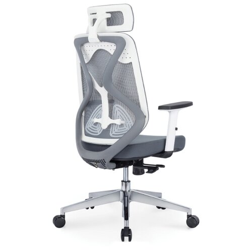 фото Кресло компьютерное имидж gray белый пластик / серая сетка / серая ткань norden chairs