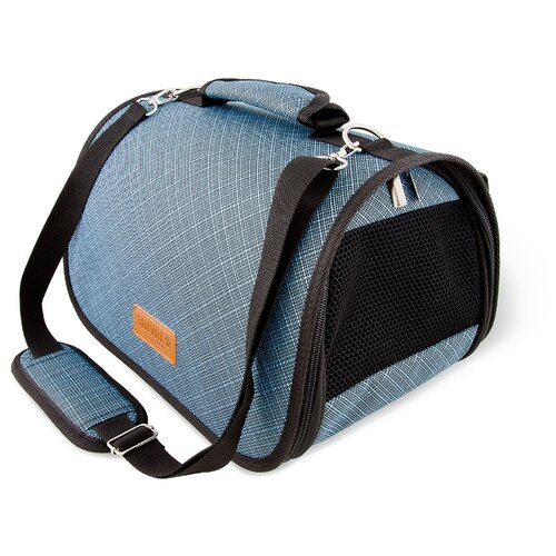 фото Сумка перeноска пластик с карманом, бамбук голубой, размер м saival