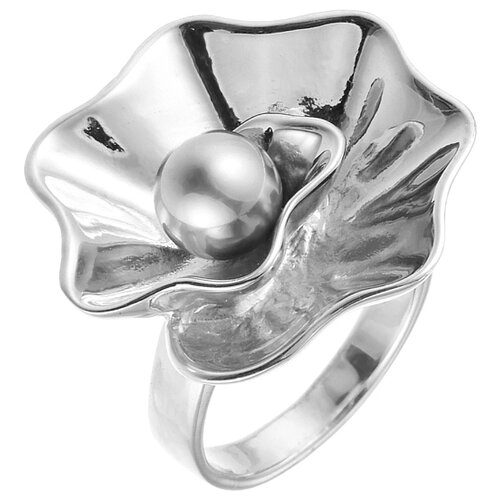 Кольцо ELEMENT47 из серебра 925 пробы с жемчугом синтетическим
