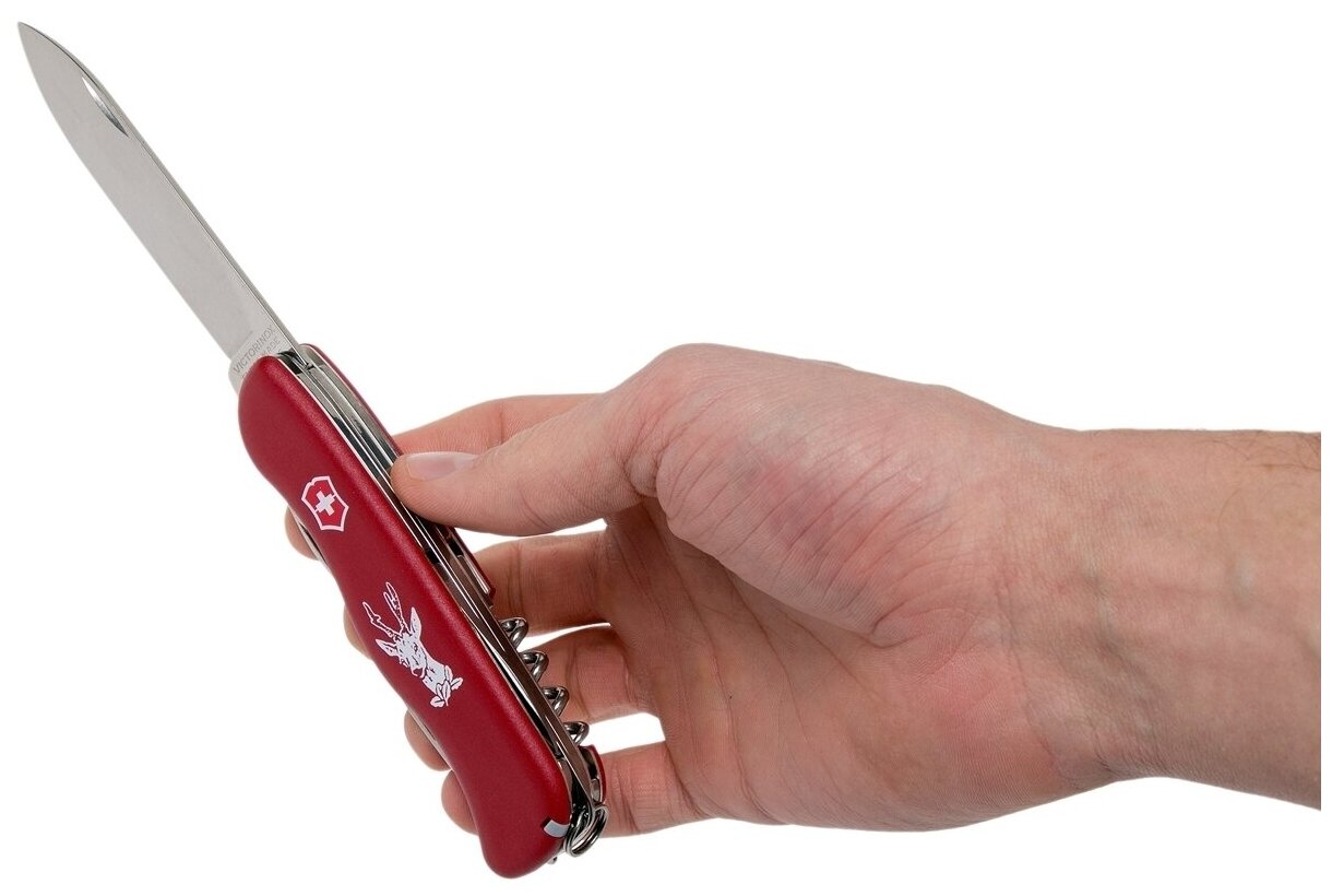 Нож перочинный Victorinox HUNTER (0.8573) 111мм 12функций красный - фото №9