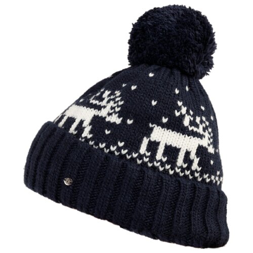 фото Шапка женская finn flare, цвет: темно-синий w19-12157_101, размер 56