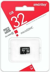 Карта памяти MicroSD 32 Гб / SD карта Smartbuy 32GB Class 10 SDHC (без адаптера) SB32GBSDCL10-00LE