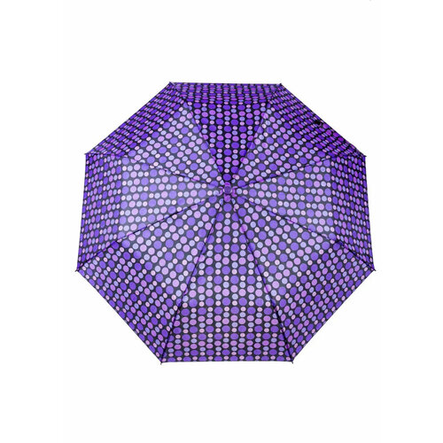 Мини-зонт SUSINO, механика, 3 сложения, купол 98 см., 8 спиц, фиолетовый