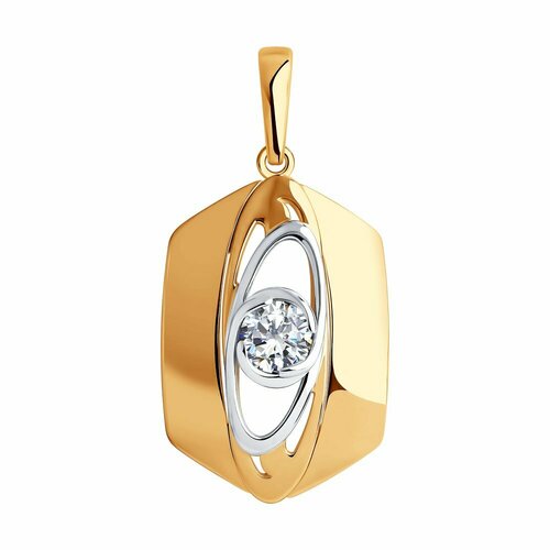 фото Подвеска из золота с фианитом яхонт ювелирный арт. 232133