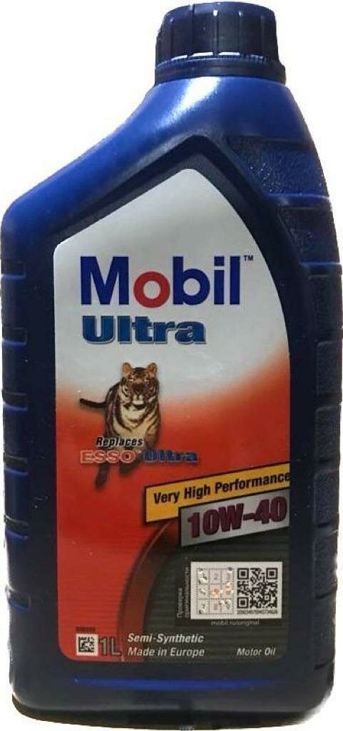 Полусинтетическое моторное масло Mobil 10w-40 1 литр