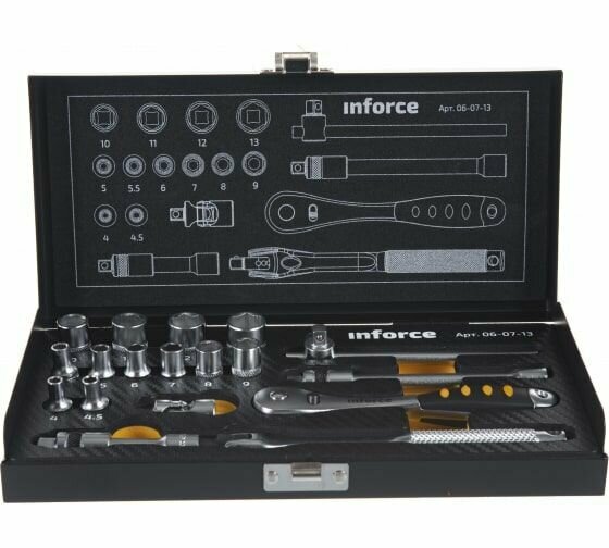 Набор инструментов 18 предметов 1/4" Inforce — фото 1