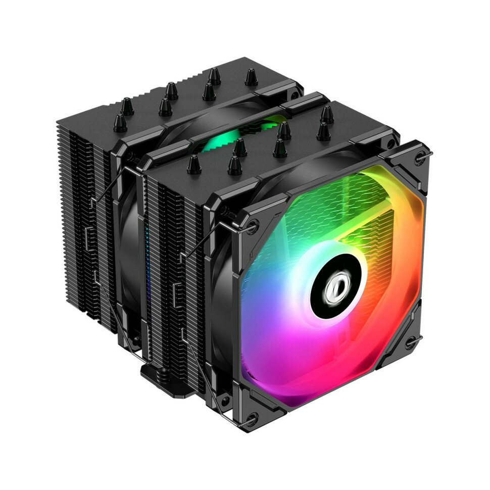Cooler ID-Cooling SE-207-XT ARGB LGA20XX/1700/1200/115X/AM4 TDP 280W, PWM, черный, 7 тепл. трубок + медная база, 2 x FAN 120mm, Addressable RGB LED) RET