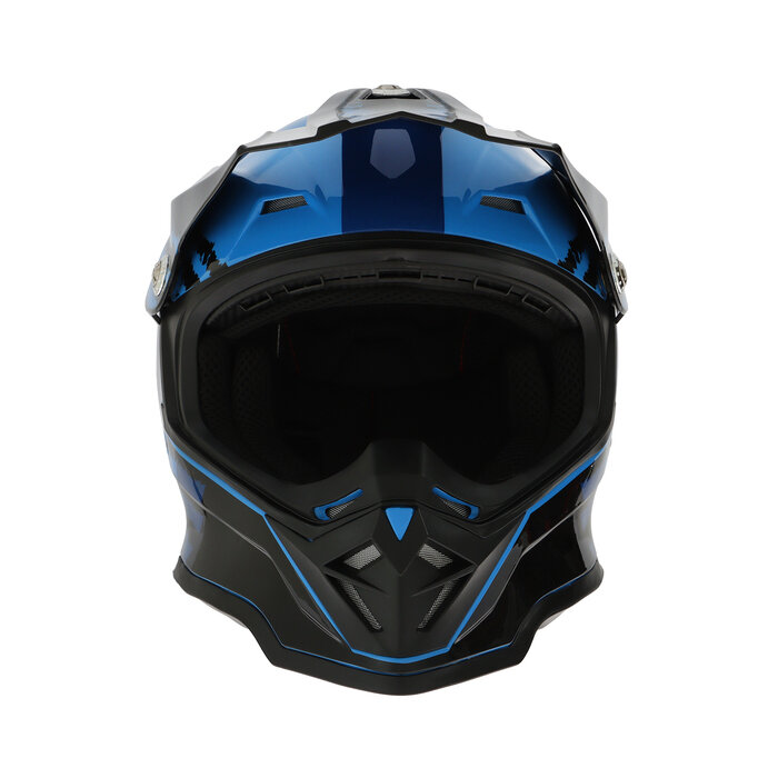 Шлем кроссовый, размер L (59-60), модель - BLD-819-7, черно-синий