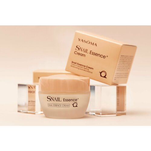 Антивозрастной пептидный крем для лица увлажняющий Гиалурон Эластин Муцин улитки YASOMA, омолаживающее anti-age средство с 3мя пептидами и гиалуроновой кислотой для увлажнения упругости кожи от морщин