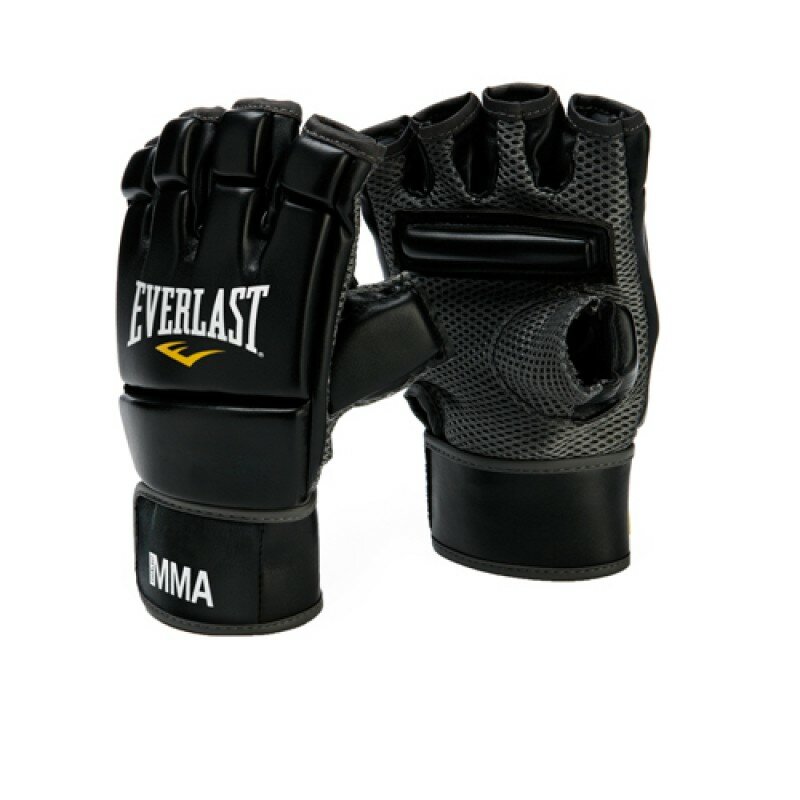 фото Перчатки Everlast Mma Kickboxing черные (Кожезаменитель, Everlast, Черный)