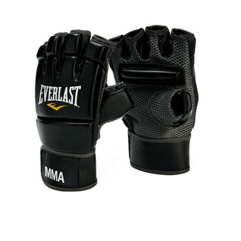 Перчатки Everlast Mma Kickboxing черные (Кожезаменитель, Everlast, Черный)