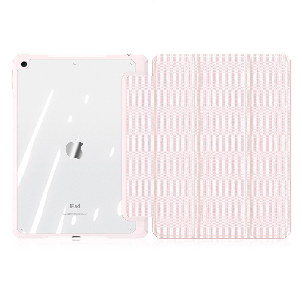 Чехол книжка для iPad 7 10.2" 2019 / iPad 8 10.2 2020 / iPad 9 2021, Dux Ducis Toby series розовый