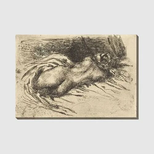 Картина на холсте Вид на женщину сзади (1833) Делакруа Эжен,