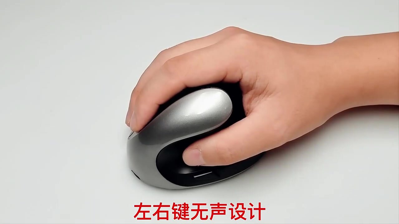 Вертикальная беспроводная, бесшумная мышка с встроенным аккумулятором, USB-приёмником, разрешением DPI 2400. — фото 1