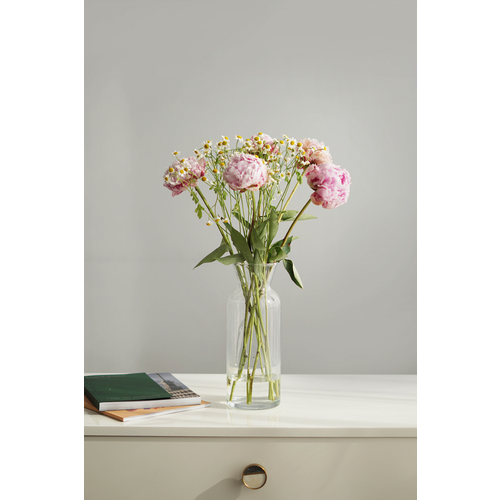 Интерьерная прямоугольная ваза из стекла