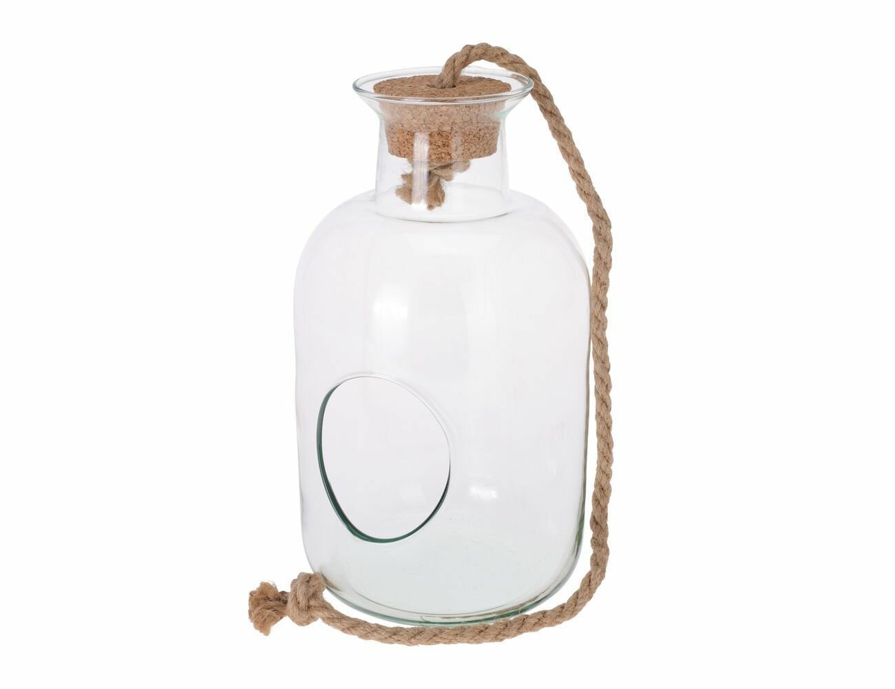 Декоративная бутыль-флорариум, стекло, 25 см, Koopman International