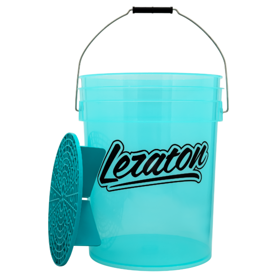 Прозрачное ведро для мойки автомобилей с сепаратором LERATON BUCKET BW4 (бирюзовое) 20л
