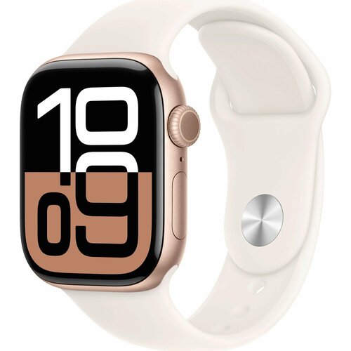 Умные часы Apple Watch Series 10 46mm Rose Gold Aluminum Case Sport Band ML 56690₽