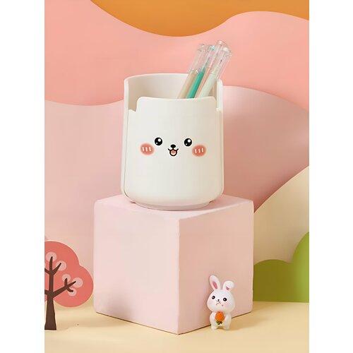 Подставка для канцелярии органайзер настольный Bunny white 18 см 398₽