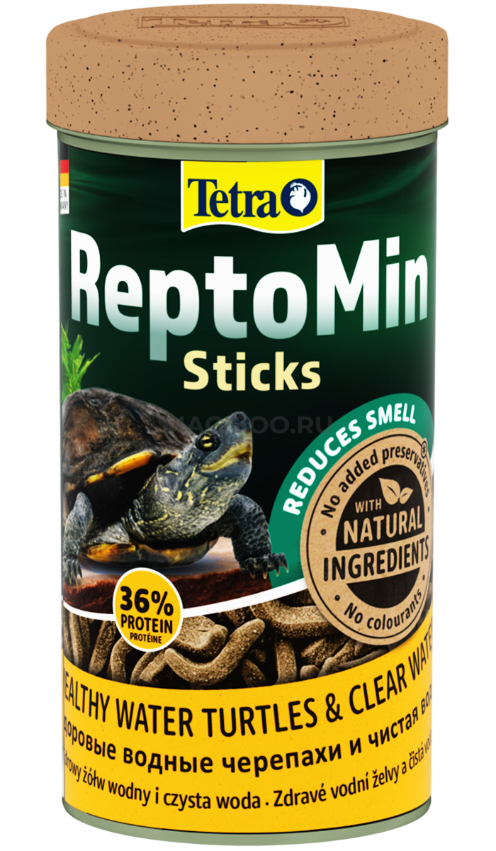 Корм сухой Tetra ReptoMin Sticks палочки для водяных черепах (250 мл)