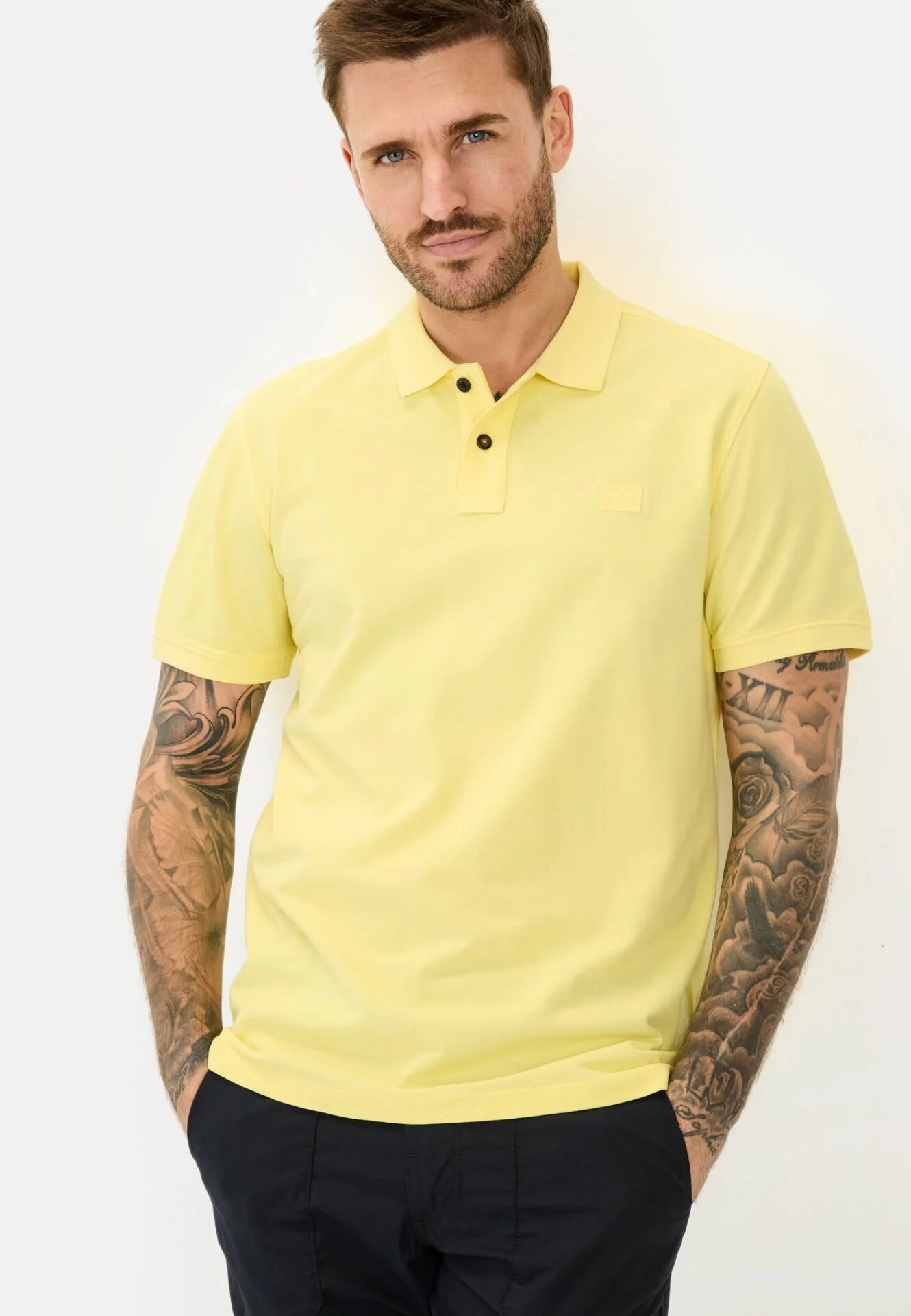 Поло Camel Active Polo 1/2 Arm, размер XXL, желтый