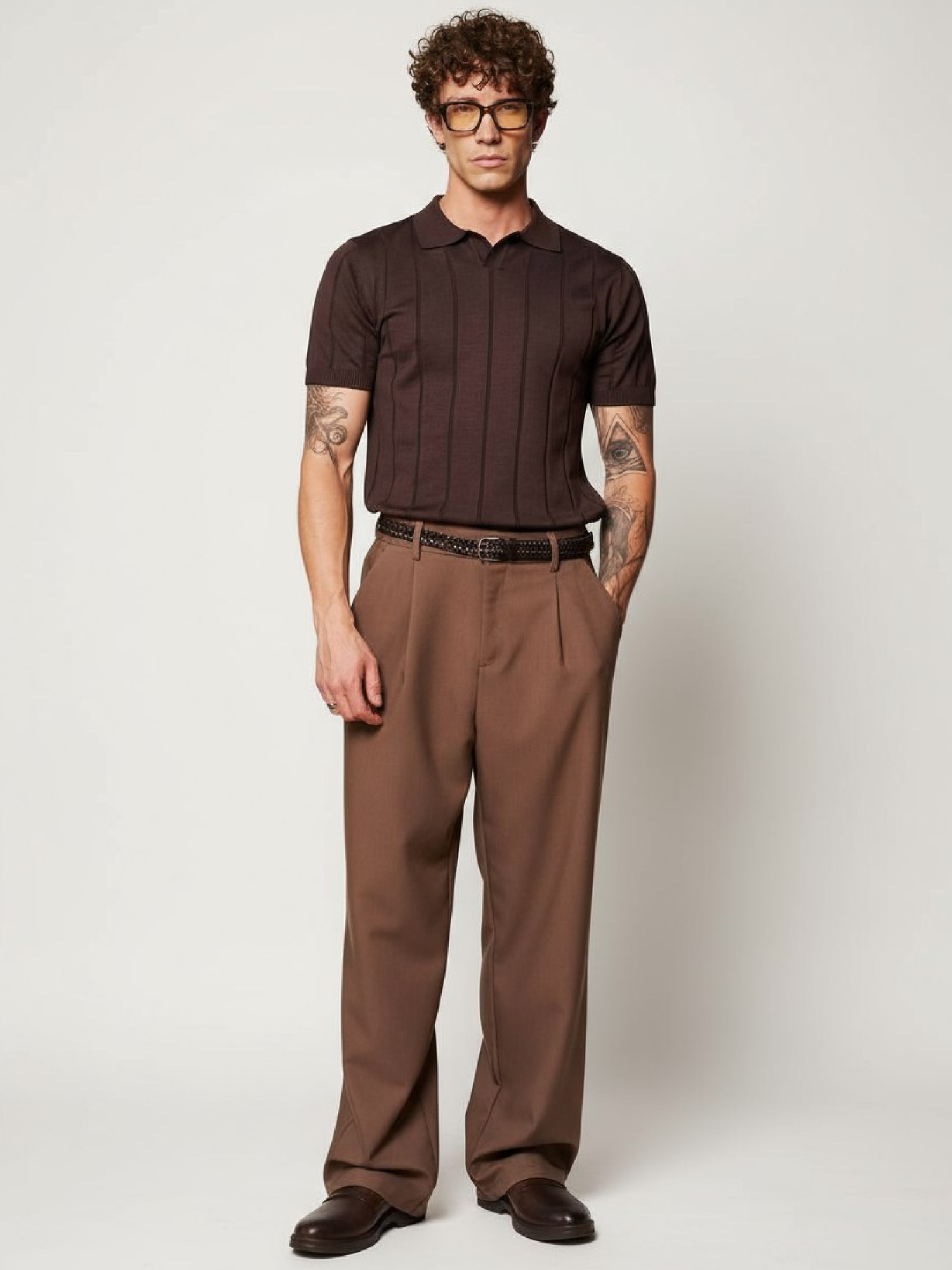 Поло Adam Saint с коротким рукавом, размер 2XL, шоколадный/коричневый — фото 1