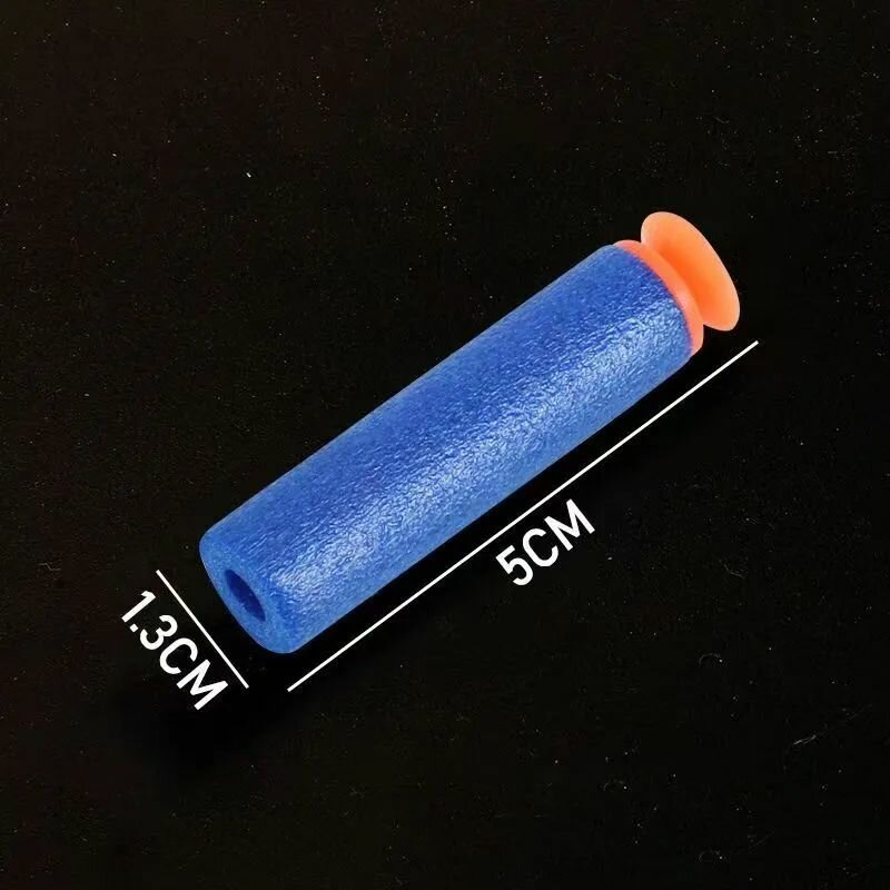 Пуля длиной 5 см и присоска, липучка 200шт. Стрела, губчатая мягкая пуля