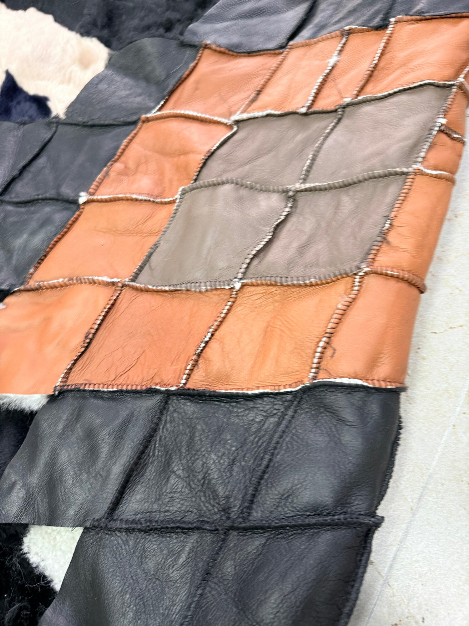 Покрывало меховое ковер из шкуры овчины — фото 1