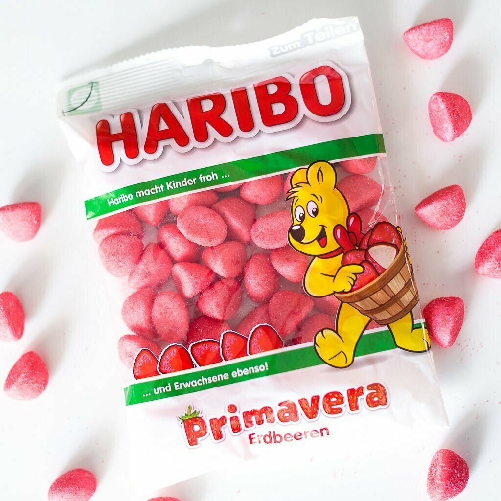 Мармелад жевательный Харибо Клубника Примавера 100 грамм / Haribo Primavera Edbeeren 100 g