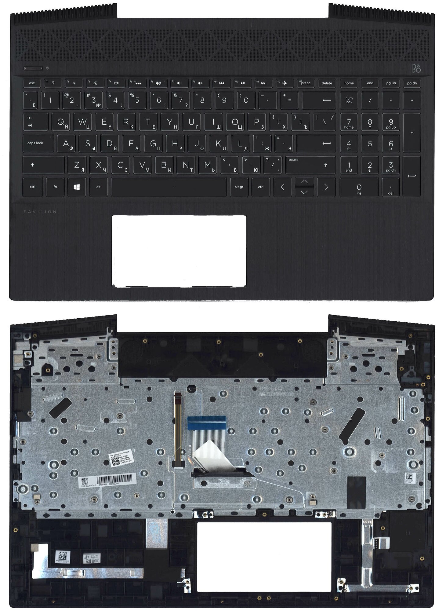 Клавиатура (keyboard) для ноутбука HP Pavilion Gaming 15-CX, топкейс