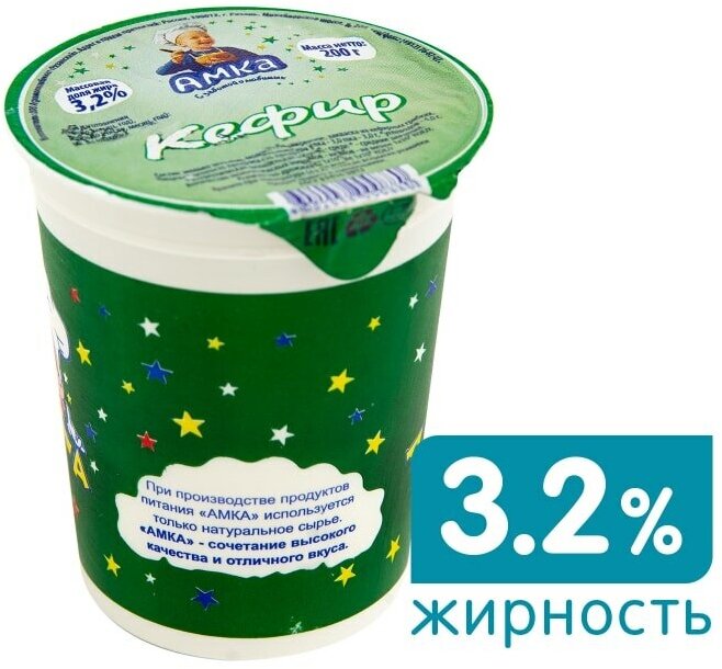 Кефир Амка 3.2% 200г