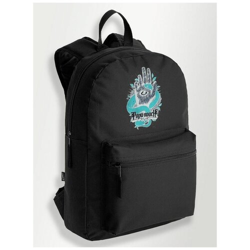 Черный школьный рюкзак с DTF печатью Музыка Papa Roach Папа роуч Панк, рэп Рок, Rock - 1073