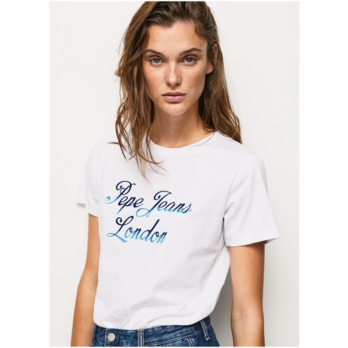 футболка для женщин, Pepe Jeans London, модель: PL505405, цвет: серый, размер: 46(M)