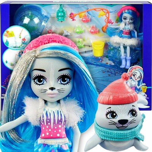 Mattel Enchantimals Игровой набор - Любители рыбалки (Enchantimals Fishing Friends With Sashay Seal)