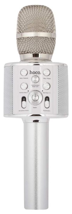 Караоке-микрофон Hoco BK3 Cool Sound серебряный