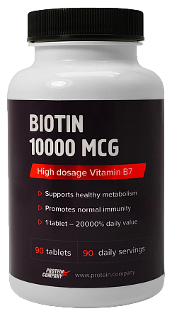 Biotin Биотин, 250 мл, 90 г, 90 шт.