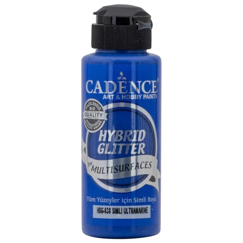 Акриловая краска Cadence Hybrid Glitter Acrylic Paint. Ultramarine Blue HSG-038